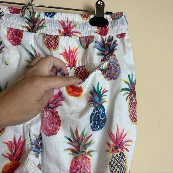 J. CREW x Ratti Rainbow Pineapple Print Seaside Beach Jogger Pants Women’s 2 - Picture 8 of 16